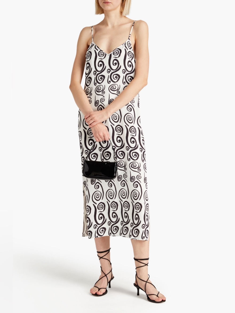 Rhode Carina Printed Cady Midi Slip Dress size 4!